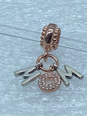 Pandora, “ MOM Letters” Rose Gold Plated Dangle P47-9